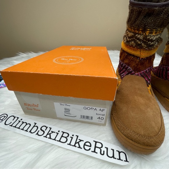 🆕 Toni Pons Gora Knit Fireside Song Boots Tan - Picture 7 of 12